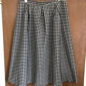 Topshop Gingham Midi Skirt